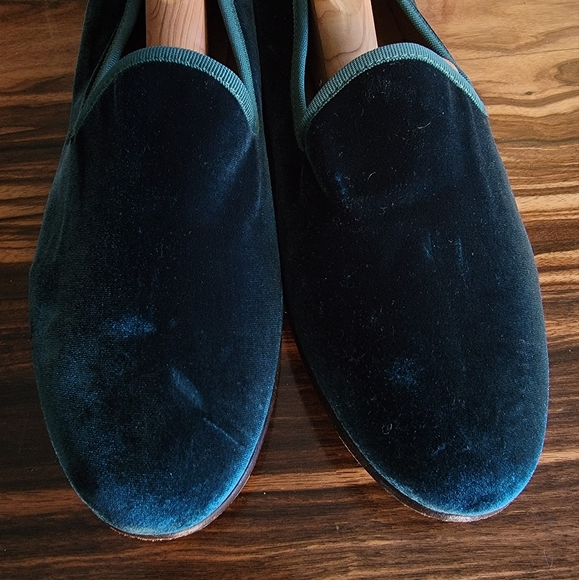 Del Toro Velvet Slipper Dark Green main image 5
